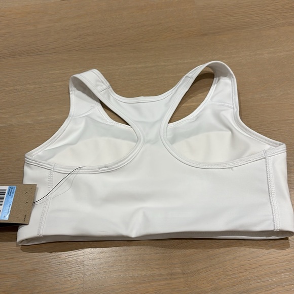 NIKE SWOOSH WOMENS DRI-FIT PADDED SPORTS TRAINING BRA WHITE, Size M - Picture 3 of 4